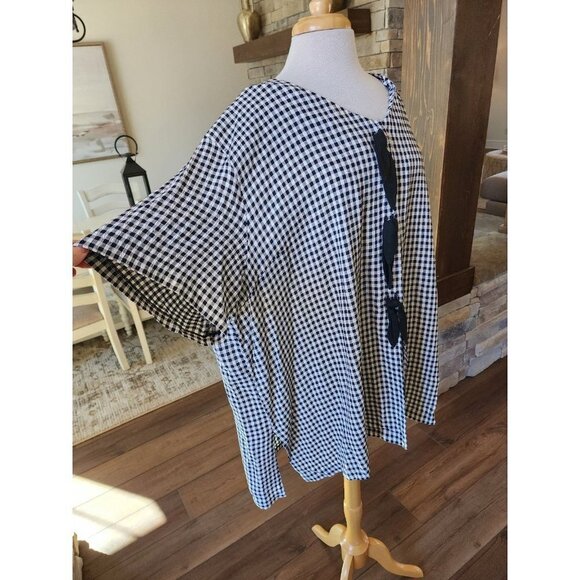 Vintage 90s More Jazz Made in USA Tunic Top Size 30W 4XL - Picture 3 of 7